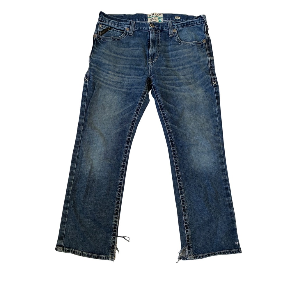 Ariat M7 Straight Leg Jeans Mens 36x30 Blue Medium Wash Western Workwear